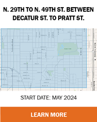 Power quality improvement project from N. 29th to N. 49th St. between Decatur St. to Pratt St. starting May 2024. Click here to learn more.